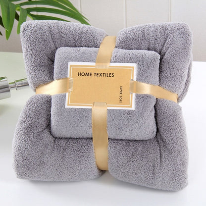 Coral Fleece 2‑Piece Bath Towel Set